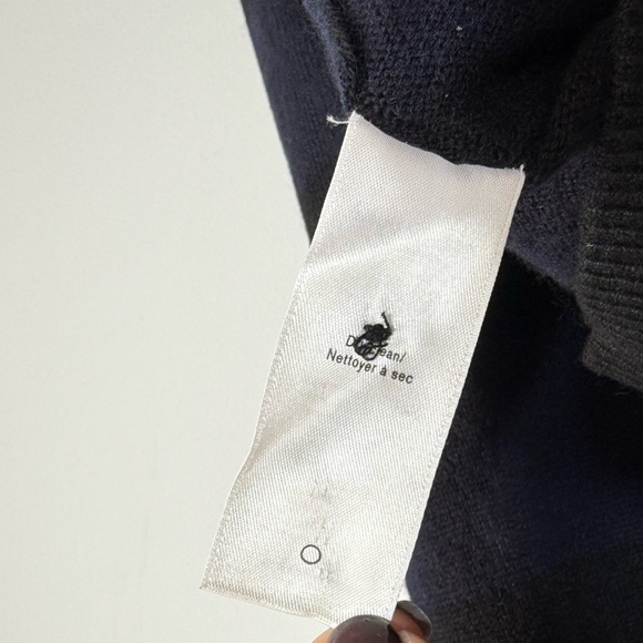 Rag & Bone Navy Black Striped Cashmere Wool Blend Mock Neck Turtleneck Sweater S - Picture 13 of 15